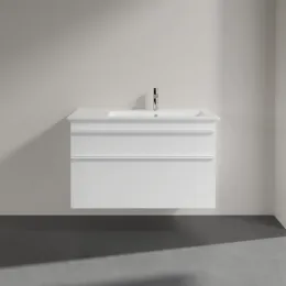 Villeroy & Boch Venticello Тумба под раковину, 2 выдвижных ящика, 953 x 590 x 502 mm, Glossy White / Glossy White A92802DH