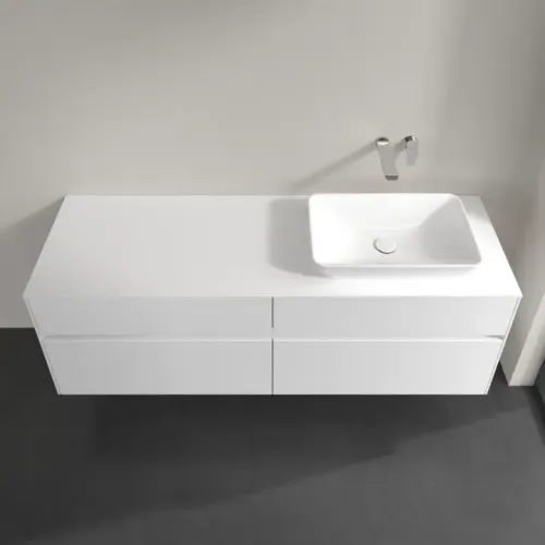 Villeroy & Boch Collaro Тумба под раковину, 4 выдвижных ящика, 1600 x 548 x 500 mm, Glossy White / Glossy White C12200DH