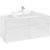 Villeroy & Boch Collaro Тумба под раковину, 4 выдвижных ящика, 1200 x 548 x 500 mm, Glossy White / Glossy White C08100DH