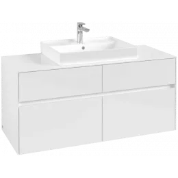 Villeroy & Boch Collaro Тумба под раковину, 4 выдвижных ящика, 1200 x 548 x 500 mm, Glossy White / Glossy White C08100DH