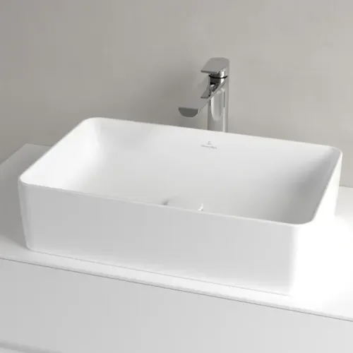 Villeroy & Boch Collaro Раковина для установки на столешницу, 560 x 360 x 145 mm, Stone White CeramicPlus, без перелива 4A2056RW