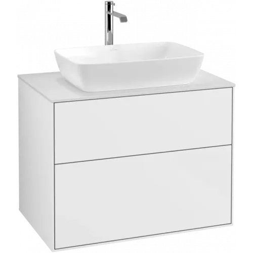 Villeroy & Boch Finion Тумба под раковину, 2 выдвижных ящика, 800 x 603 x 501 mm, Glossy White Lacquer F75100GF