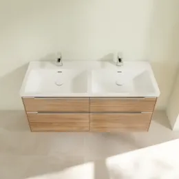 Villeroy & Boch Subway 3.0 Тумба под раковину, с подсветкой, 4 выдвижных ящика, 1272 x 576 x 478 mm, Oak Kansas C568L0RH