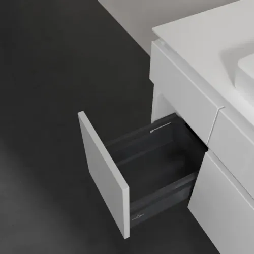 Villeroy & Boch Legato Тумба под раковину, с подсветкой, 5 выдвижных ящиков, 1200 x 550 x 500 mm, Glossy White / Glossy White B683L0DH