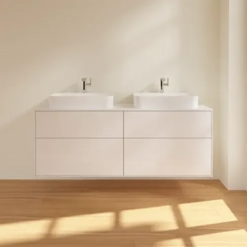 Villeroy & Boch Finion Тумба под раковину, с подсветкой, 4 выдвижных ящика, 1600 x 603 x 501 mm, Glossy White Lacquer G43100GF