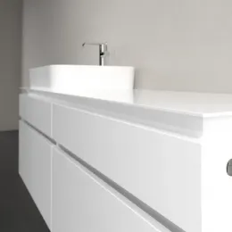 Villeroy & Boch Legato Тумба под раковину, с подсветкой, 4 выдвижных ящика, 1600 x 550 x 500 mm, Glossy White / Glossy White B764L0DH