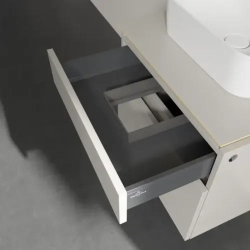 Villeroy & Boch Legato Тумба под раковину, 2 выдвижных ящика, 600 x 550 x 500 mm, Soft Grey / Soft Grey B73200VK