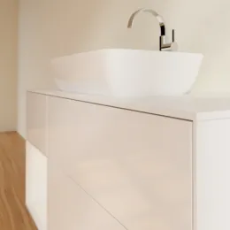 Villeroy & Boch Finion Тумба под раковину, с подсветкой, 3 выдвижных ящика, 1200 x 603 x 501 mm, Glossy White Lacquer / Glossy White Lacquer G821GFGF