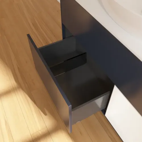 Villeroy & Boch Finion Тумба под раковину, с подсветкой, 2 выдвижных ящика, 1000 x 603 x 501 mm, Midnight Blue Matt Lacquer / White Matt Lacquer FA21MTHG