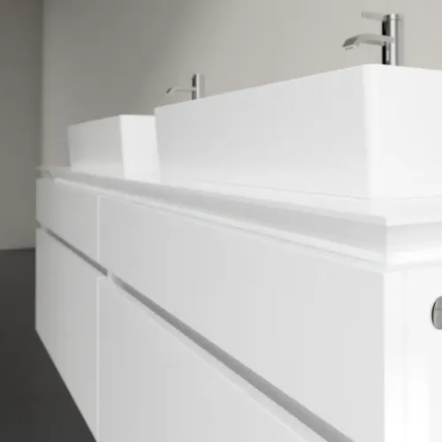 Villeroy & Boch Legato Тумба под раковину, 4 выдвижных ящика, 1600 x 550 x 500 mm, Glossy White / Glossy White B67700DH