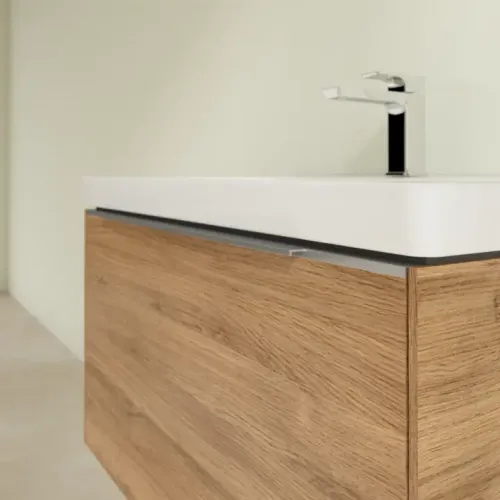 Villeroy & Boch Subway 3.0 Тумба под раковину, с подсветкой, 1 выдвижной ящик, 772 x 429 x 478 mm, Oak Kansas C573L0RH