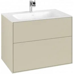 Villeroy & Boch Finion Тумба под раковину, с подсветкой, 2 выдвижных ящика, 796 x 591 x 498 mm, Silk Grey Matt Lacquer G01000HJ