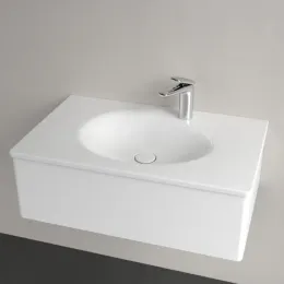 Villeroy & Boch Antao Pаковина для установки на тумбу, 800 x 500 x 150 mm, Альпийский белый CeramicPlus, со скрытым переливом 4A7584R1