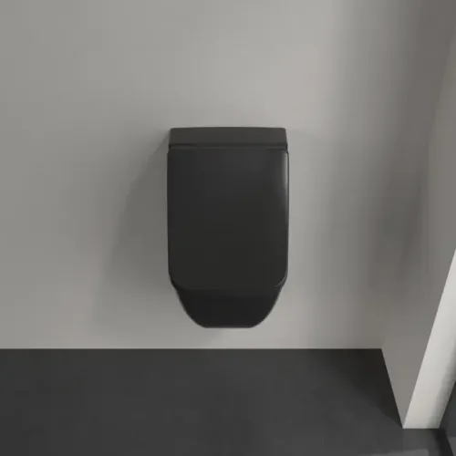 Villeroy & Boch Venticello Писсуар, с отверстиями для крепежа крышки, Скрытый подвод воды, 285 x 320 mm, Ebony CeramicPlus 5504R1S5