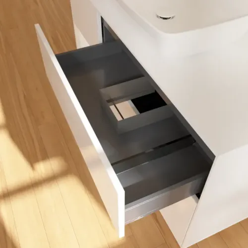 Villeroy & Boch Finion Тумба под раковину, с подсветкой, 3 выдвижных ящика, 1200 x 603 x 501 mm, Glossy White Lacquer / Glossy White Lacquer F821GFGF