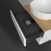 Villeroy & Boch Antao Тумба под раковину, с подсветкой, 2 выдвижных ящика, 600 x 360 x 500 mm, лицевая поверхность без текстурированной отделки, Glossy White Lacquer / Honey Oak L18051GF