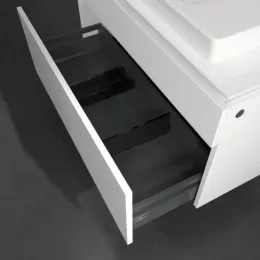 Villeroy & Boch Legato Тумба под раковину, с подсветкой, 2 выдвижных ящика, 1000 x 550 x 500 mm, Glossy White / Glossy White B695L0DH