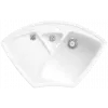 Villeroy & Boch Arena Corner Мойка угловая, включая Контейнер для отходов, Комплект слива с ручным управлением, выкл Керамика, 975 x 625 mm, Альпийский белый CeramicPlus 672901R1