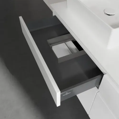 Villeroy & Boch Legato Тумба под раковину, 4 выдвижных ящика, 1400 x 550 x 500 mm, Glossy White / Glossy White B66900DH