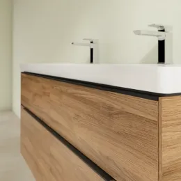 Villeroy & Boch Subway 3.0 Тумба под раковину, с подсветкой, 4 выдвижных ящика, 1272 x 576 x 478 mm, Oak Kansas C602L1RH