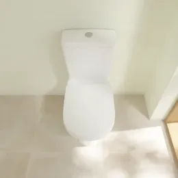 Villeroy & Boch O.novo Унитаз-компакт с открытым смывным краем, напольный, Альпийский белый 5661R001