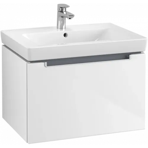 Villeroy & Boch Subway 2.0 Тумба под раковину, 1 выдвижной ящик, 637 x 420 x 454 mm, Glossy White A68800DH