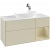 Villeroy & Boch Finion Тумба под раковину, с подсветкой, 3 выдвижных ящика, 1200 x 603 x 501 mm, Silk Grey Matt Lacquer / Silk Grey Matt Lacquer G951HJHJ
