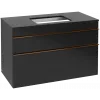 Villeroy & Boch Venticello Тумба под раковину, 2 выдвижных ящика, 957 x 606 x 502 mm, Black Matt Lacquer / Black Matt Lacquer A94105PD