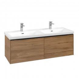 Villeroy & Boch Subway 3.0 Тумба под раковину, 2 выдвижных ящика, 1272 x 429 x 478 mm, Oak Kansas C56701RH