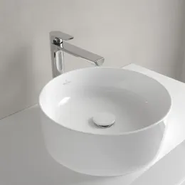 Villeroy & Boch Collaro Раковина для установки на столешницу, 400 x 400 x 145 mm, Альпийский белый, без перелива 4A184001