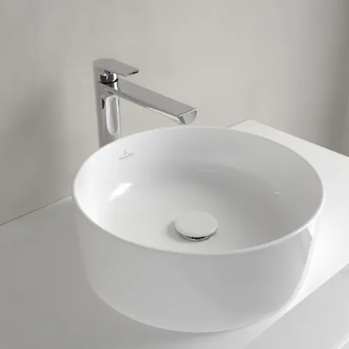 Villeroy & Boch Collaro Раковина для установки на столешницу, 400 x 400 x 145 mm, Альпийский белый, без перелива 4A184001