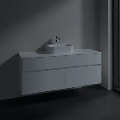 Villeroy & Boch Collaro Тумба под раковину, 4 выдвижных ящика, 1400 x 548 x 500 mm, Glossy White / Glossy White C10000DH