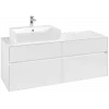 Villeroy & Boch Collaro Тумба под раковину, 4 выдвижных ящика, 1400 x 548 x 500 mm, Glossy White / Glossy White C13200DH