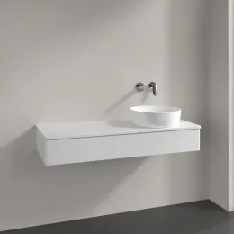 Villeroy & Boch Antao Тумба под раковину, с подсветкой, 1 выдвижной ящик, 1200 x 190 x 500 mm, лицевая поверхность без текстурированной отделки, Glossy White Lacquer / Glossy White Lacquer L12010GF