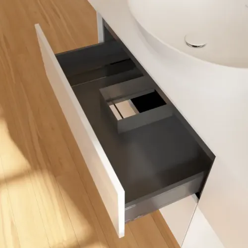 Villeroy & Boch Finion Тумба под раковину, с подсветкой, 3 выдвижных ящика, 1200 x 603 x 501 mm, Glossy White Lacquer / Glossy White Lacquer FA51GFGF