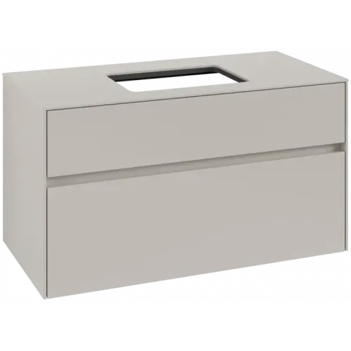 Villeroy & Boch Collaro Тумба под раковину, 2 выдвижных ящика, 1000 x 548 x 500 mm, Soft Grey / Soft Grey C10900VK