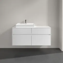 Villeroy & Boch Collaro Тумба под раковину, с подсветкой, 4 выдвижных ящика, 1200 x 548 x 500 mm, Glossy White / Glossy White C082B0DH