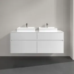 Villeroy & Boch Collaro Тумба под раковину, с подсветкой, 4 выдвижных ящика, 1400 x 548 x 500 mm, Glossy White / Glossy White C076B0DH