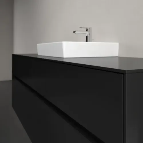 Villeroy & Boch Collaro Тумба под раковину, с подсветкой, 4 выдвижных ящика, 1600 x 548 x 500 mm, Black Matt Lacquer / Black Matt Lacquer C077B0PD