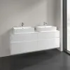 Villeroy & Boch Collaro Тумба под раковину, с подсветкой, 4 выдвижных ящика, 1600 x 548 x 500 mm, Glossy White / Glossy White C137B0DH