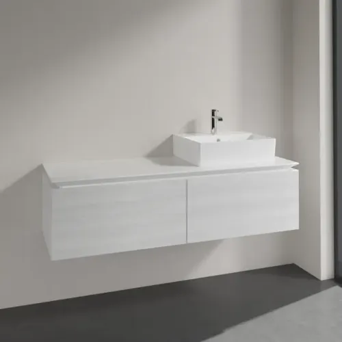 Villeroy & Boch Legato Тумба под раковину, 2 выдвижных ящика, 1400 x 380 x 500 mm, White Wood / White Wood B61500E8