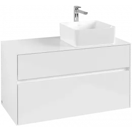 Villeroy & Boch Collaro Тумба под раковину, 2 выдвижных ящика, 1000 x 548 x 500 mm, Glossy White / Glossy White C04000DH
