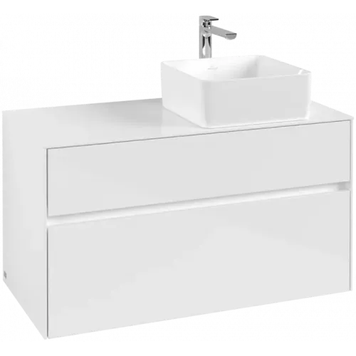 Villeroy & Boch Collaro Тумба под раковину, 2 выдвижных ящика, 1000 x 548 x 500 mm, Glossy White / Glossy White C04000DH