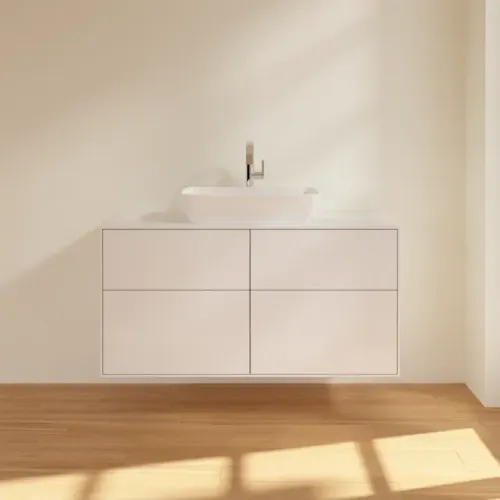 Villeroy & Boch Finion Тумба под раковину, с подсветкой, 4 выдвижных ящика, 1200 x 603 x 501 mm, Glossy White Lacquer G79100GF