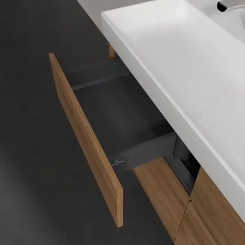 Villeroy & Boch Collaro Тумба под раковину, с подсветкой, 4 выдвижных ящика, 1154 x 546 x 444 mm, Oak Kansas C012B0RH