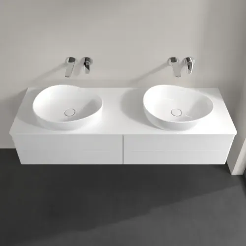 Villeroy & Boch Antao Тумба под раковину, с подсветкой, 4 выдвижных ящика, 1600 x 360 x 500 mm, лицевая поверхность без текстурированной отделки, Glossy White Lacquer / Glossy White Lacquer L28010GF