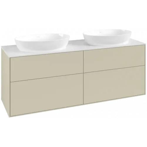 Villeroy & Boch Finion Тумба под раковину, с подсветкой, 4 выдвижных ящика, 1600 x 603 x 501 mm, Silk Grey Matt Lacquer GA8100HJ