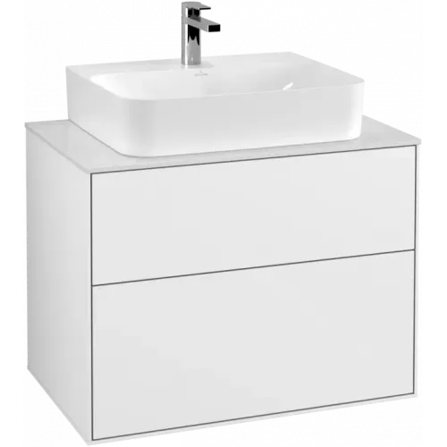 Villeroy & Boch Finion Тумба под раковину, с подсветкой, 2 выдвижных ящика, 800 x 603 x 501 mm, Glossy White Lacquer G09100GF