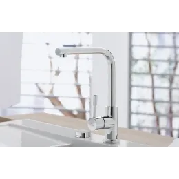 Villeroy & Boch Modern Steel Low pressure Однорычажный смеситель для мойки Однорычажный смеситель для мойки, выкл Нержавеющая сталь, Сплошная нержавеющая сталь 966811LC
