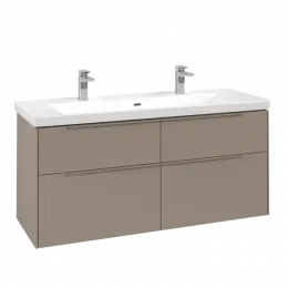 Villeroy & Boch Subway 3.0 Тумба под раковину, 4 выдвижных ящика, 1272 x 576 x 478 mm, Taupe C60202VM